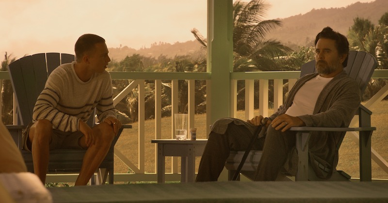 (L to R) Drew Starkey as Rafe, Charles Esten as Ward Cameron