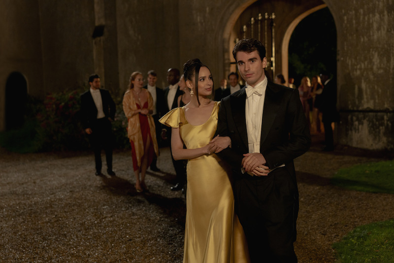 Sofia Carson as Anna and Corey Mylchreest as Jamie in 'My Oxford Year'.