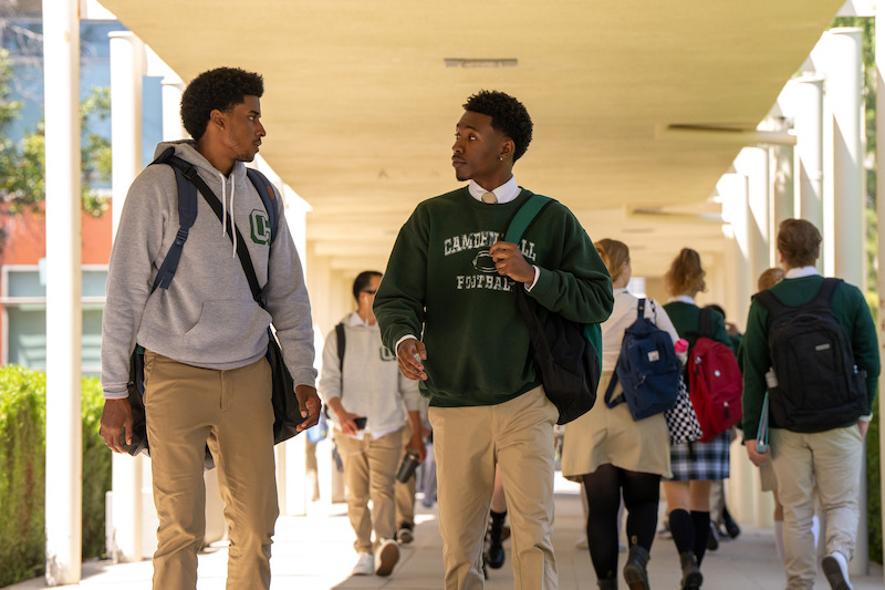 Michael Cooper Jr. as Justin Edwards and Niles Fitch as Darius in 'Forever'
