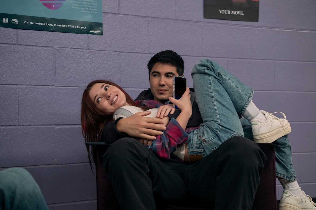 Katie Douglas as Abby, Damian Romeo as Press in ‘Ginny & Georgia’ Season 3