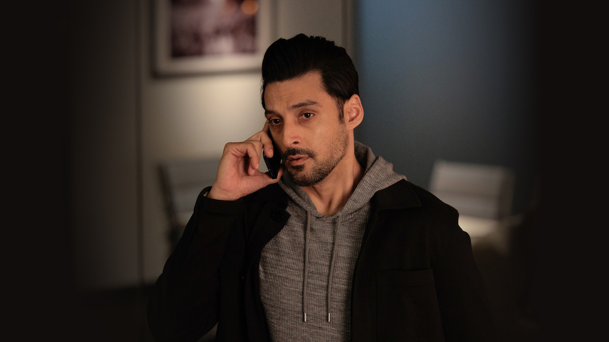 Karan Oberoi as Dhan Rana takes a call in ‘Found.’