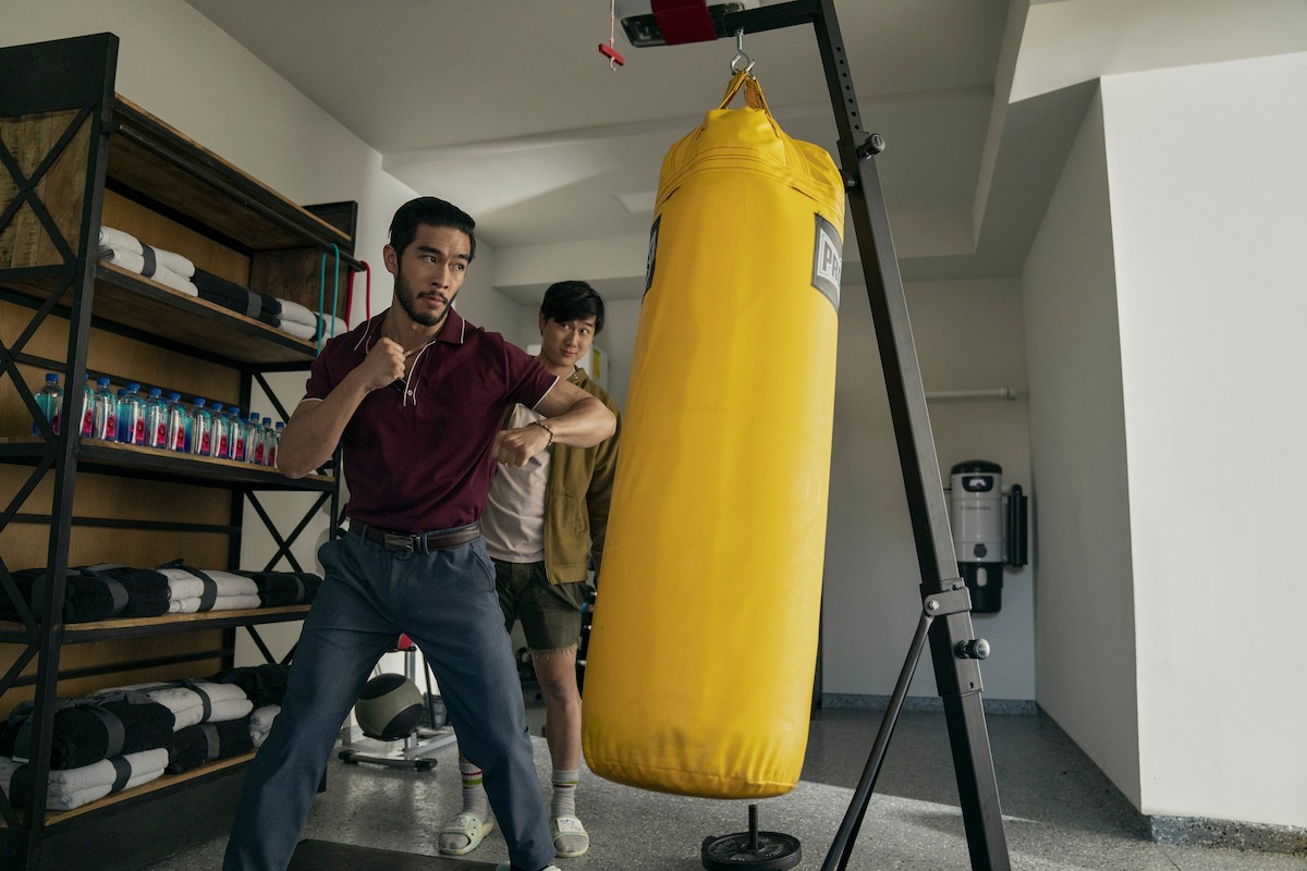 Justin Chien as Charles Sun, Sam Song Li as Bruce Sun in Episode 106 of ‘The Brothers Sun.’