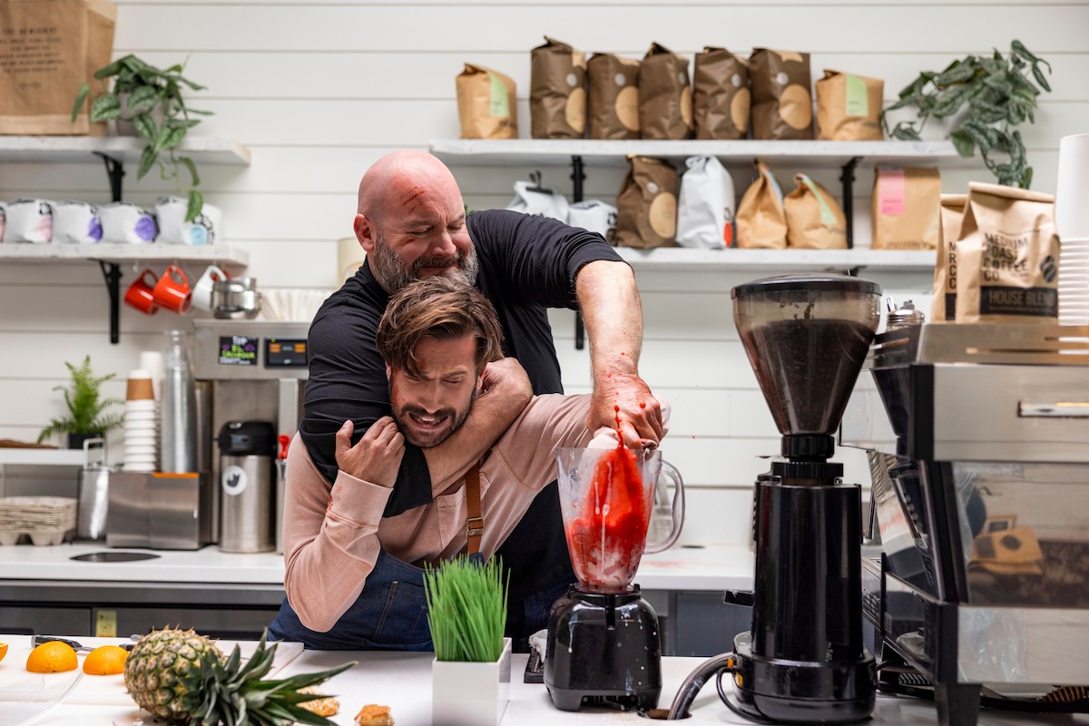 Tom Segura chokes someone in a kitchen in ‘Bad Thoughts.’