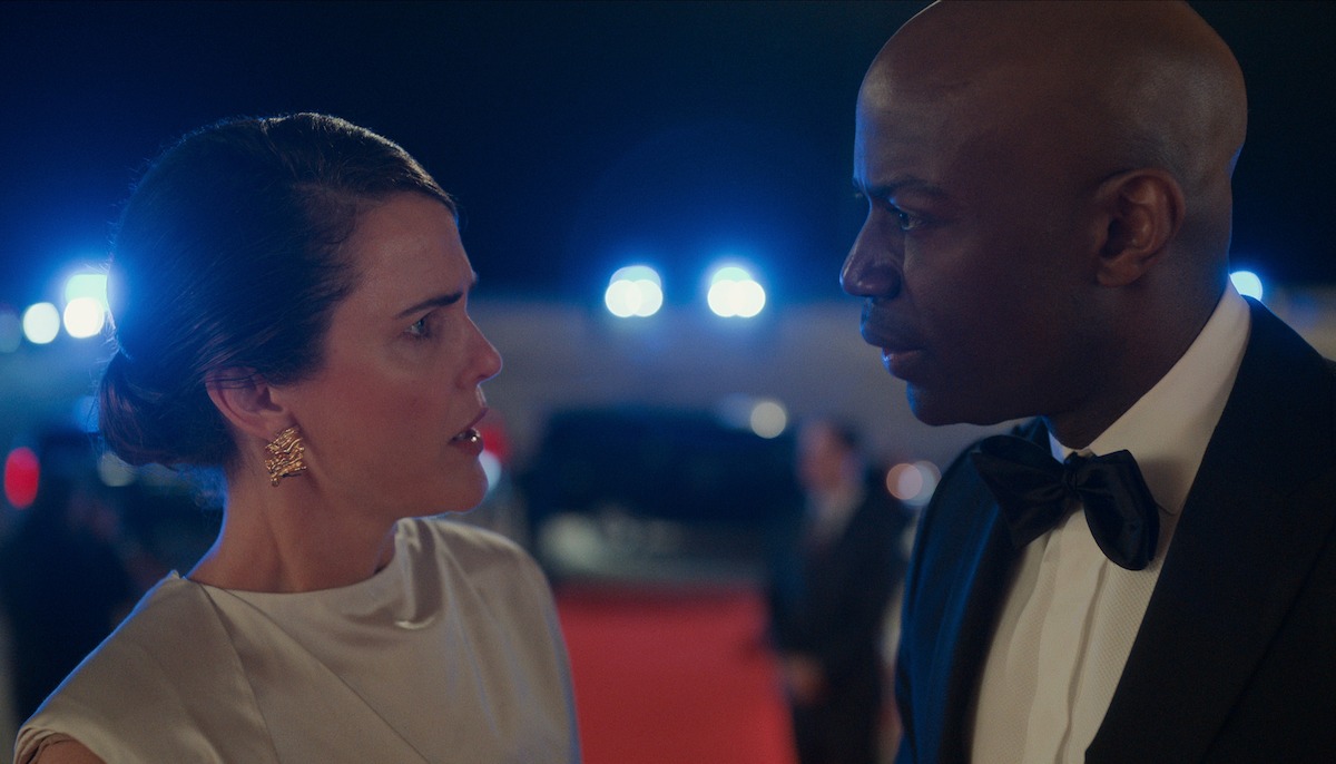 Keri Russell as Kate Wyler and David Gyasi as Austin Dennison in ‘The Diplomat’ Season 2, Episode 6.