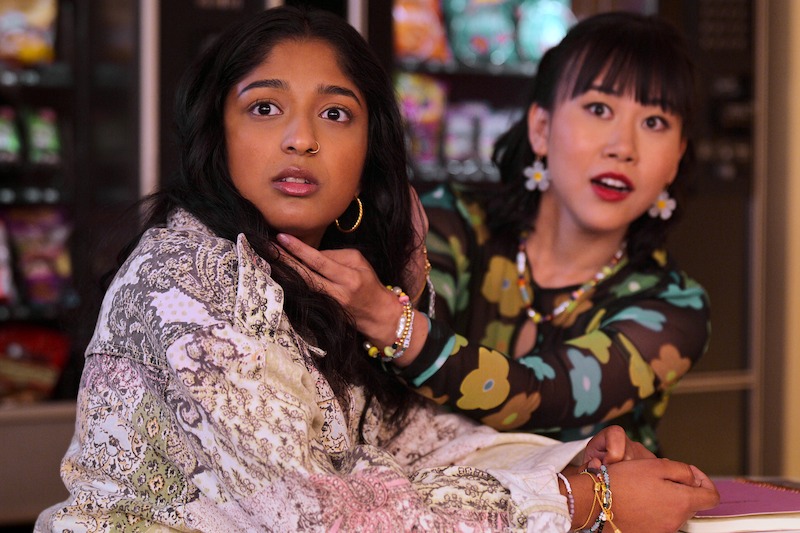 Maitreyi Ramakrishnan as Devi and Ramona Young as Eleanor Wong