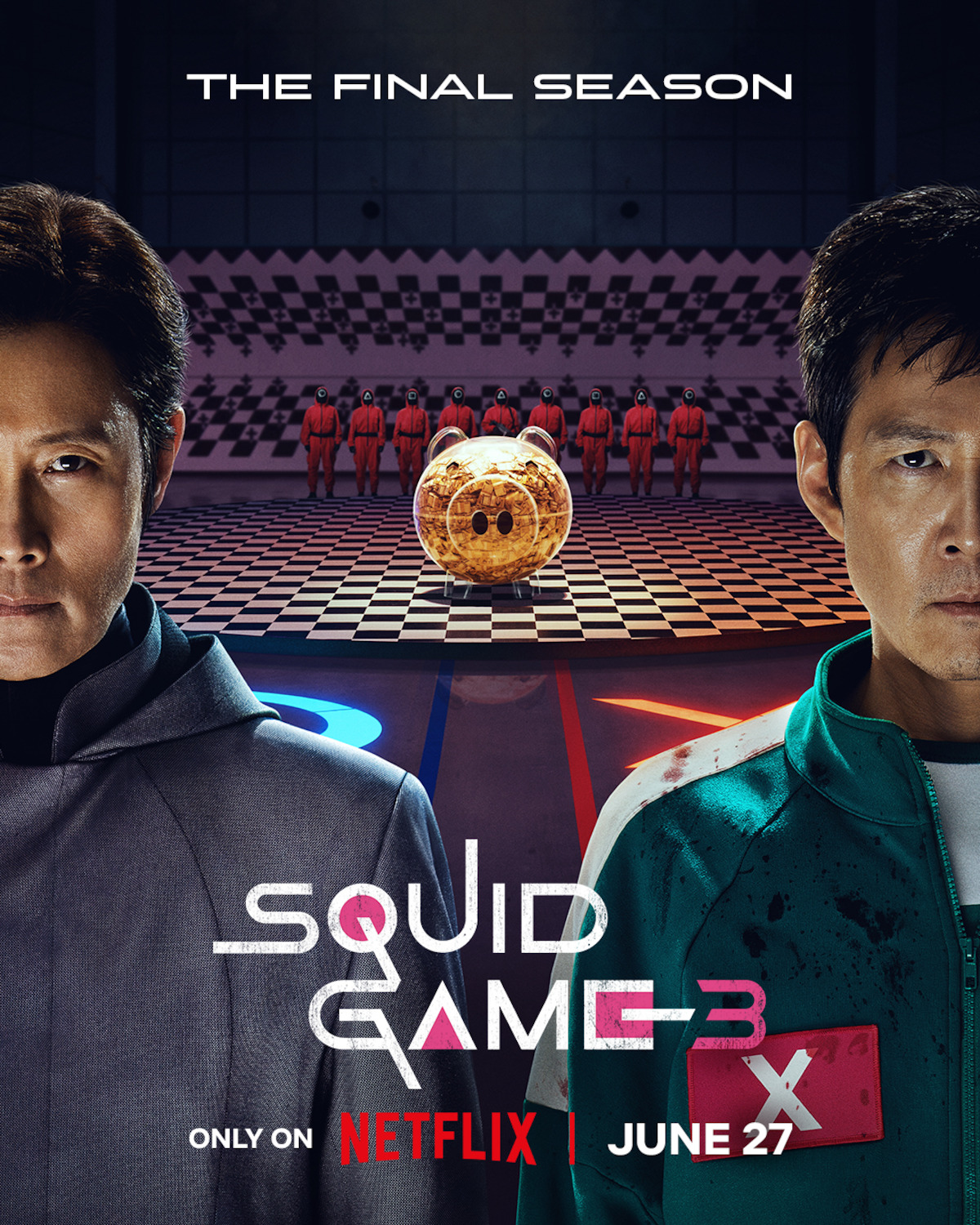 ‘Squid Game’ Season 3 promotional poster featuring Front Man and Gi-hun.