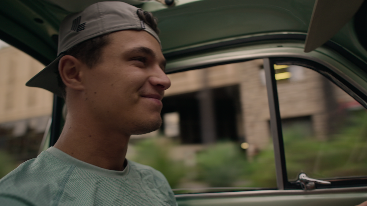 Lando Norris driving a car.