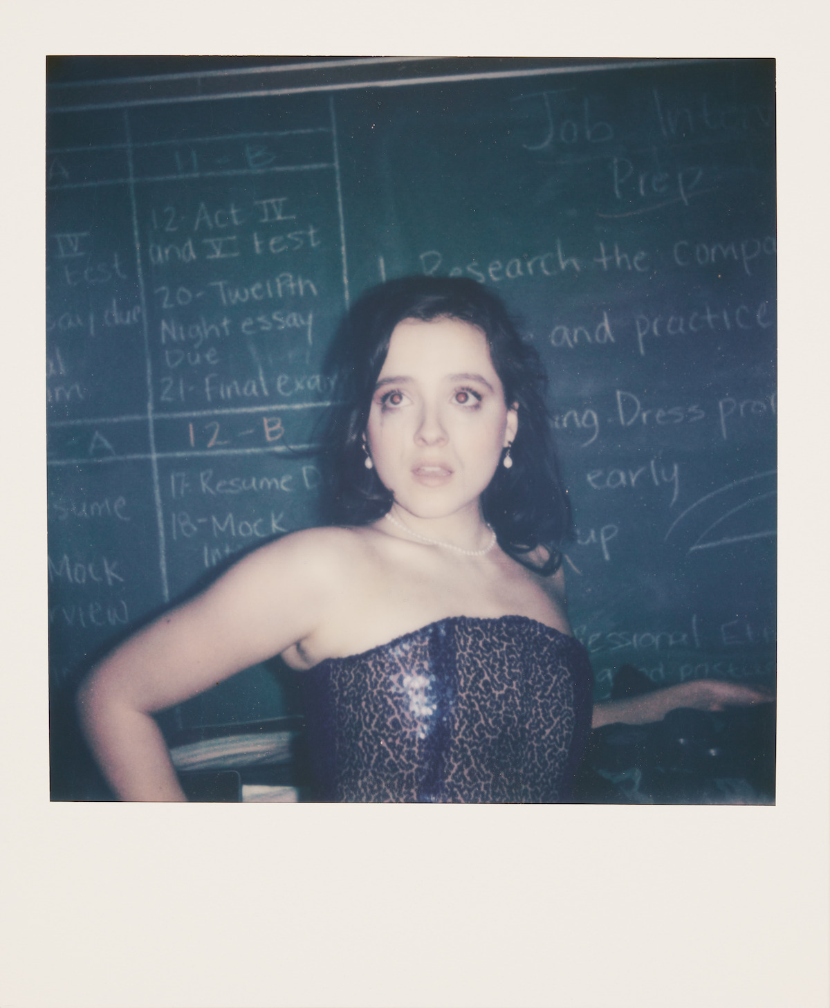 Fina Strazza as Tiffany Falconer on the set of ‘Fear Street: Prom Queen.’