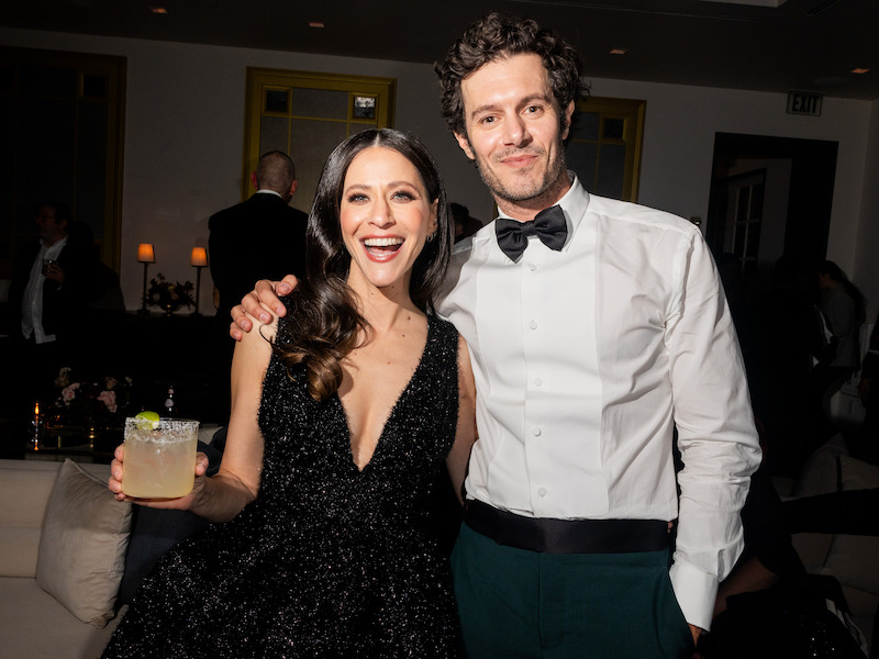 Jackie Tohn and Adam Brody attend Netflix's Golden Globe Afterparty 2025 at Spago on January 05, 2025 in Beverly Hills, California. 