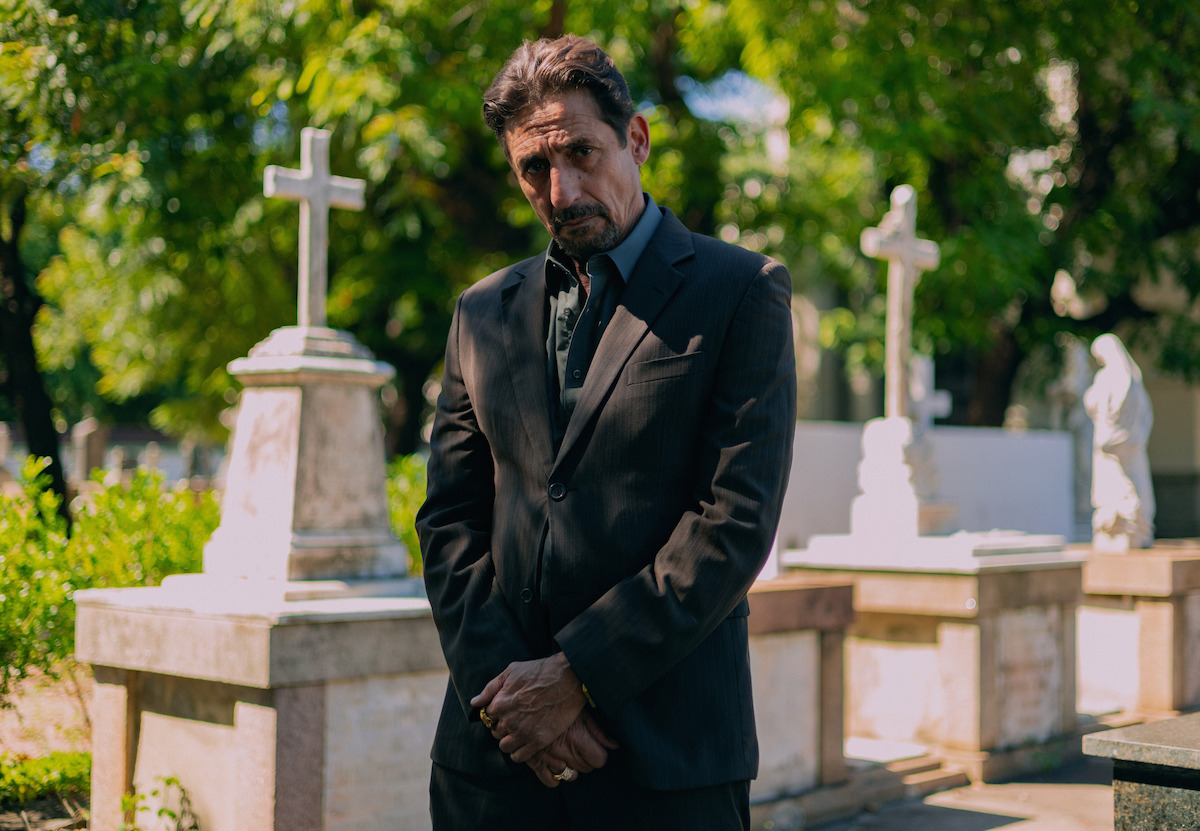 Tuca Andrade no set da série “Donos do Jogo”