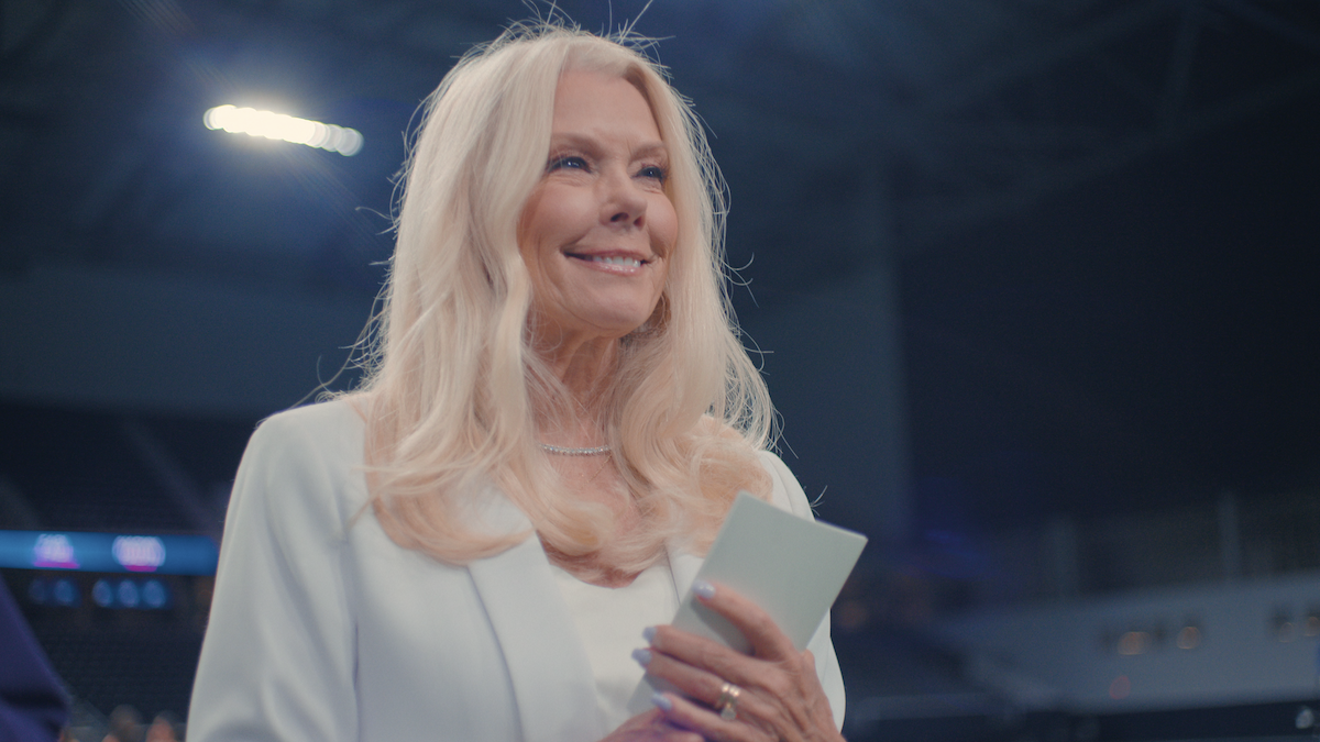 Judy Trammell on the field.