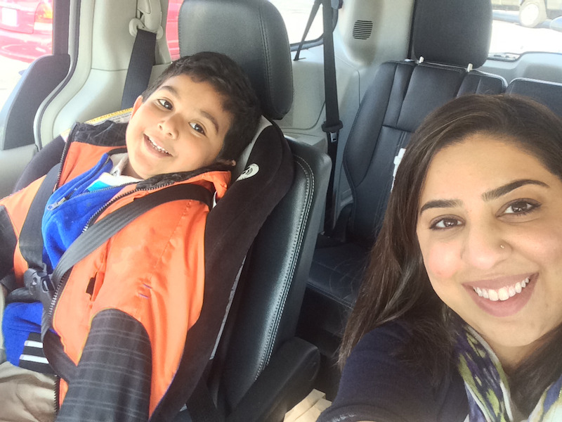 Aziz with his Aunt Rubina in Atlanta, December 2014.