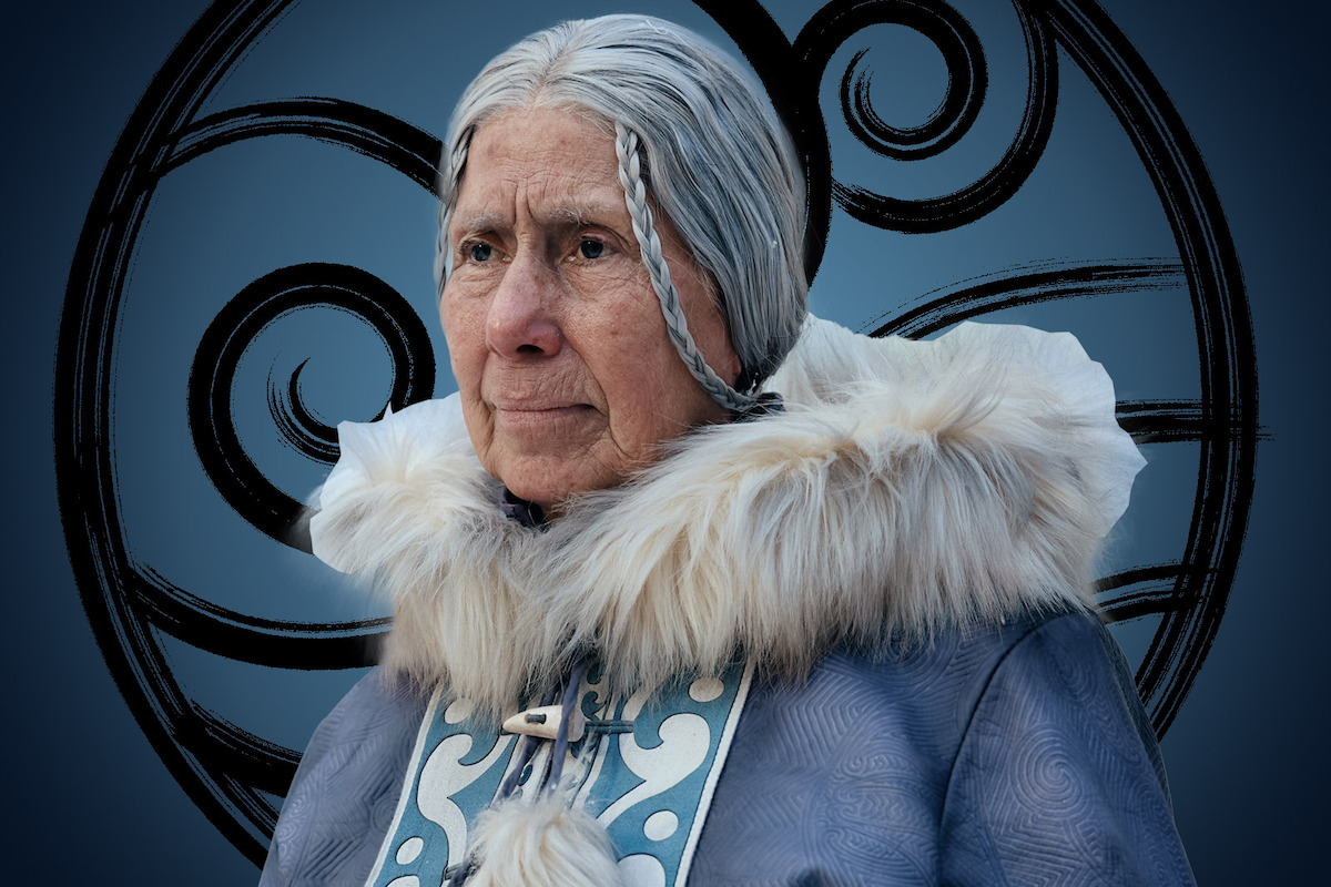 Casey Camp-Horinek as Gran Gran wears blue water tribe robes in Season 1 of ‘Avatar: The Last Airbender’