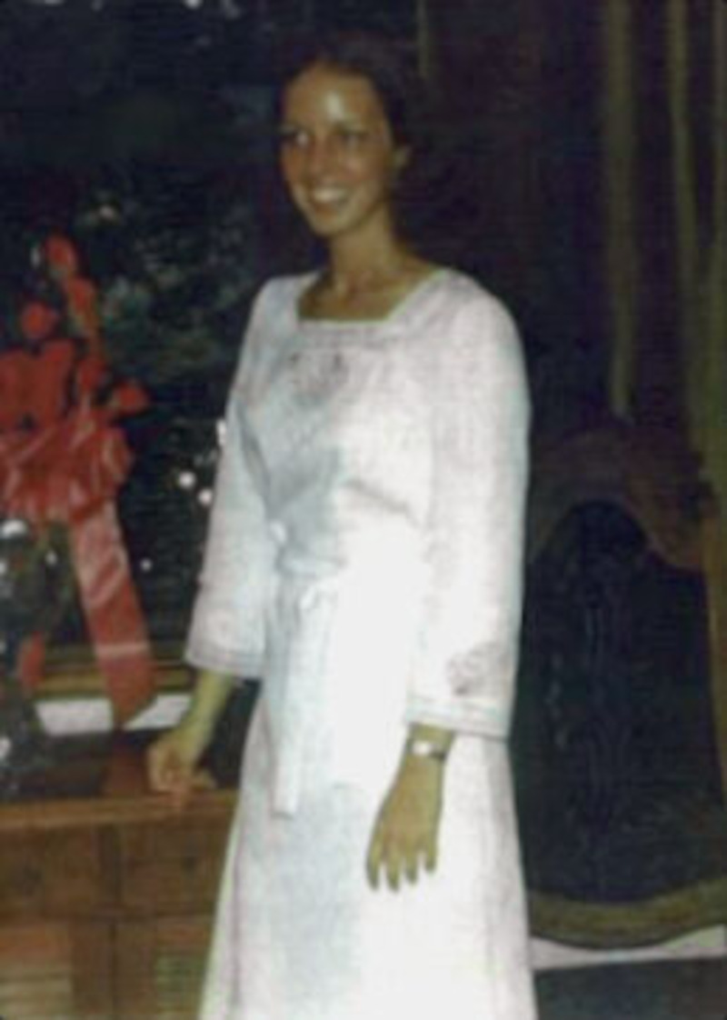 Marliz at a holiday event while she was in high school.   