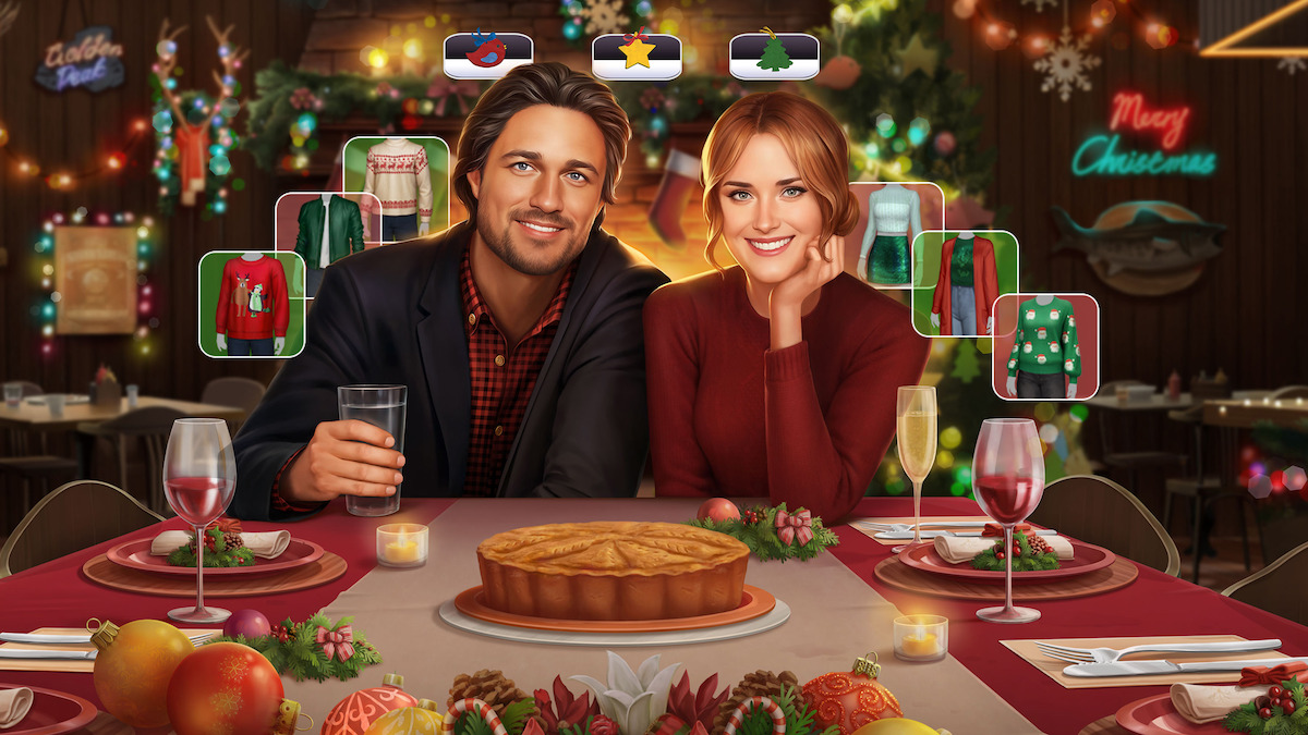 Game art from the mobile game 'Netflix Stories: A Virgin River Christmas'.