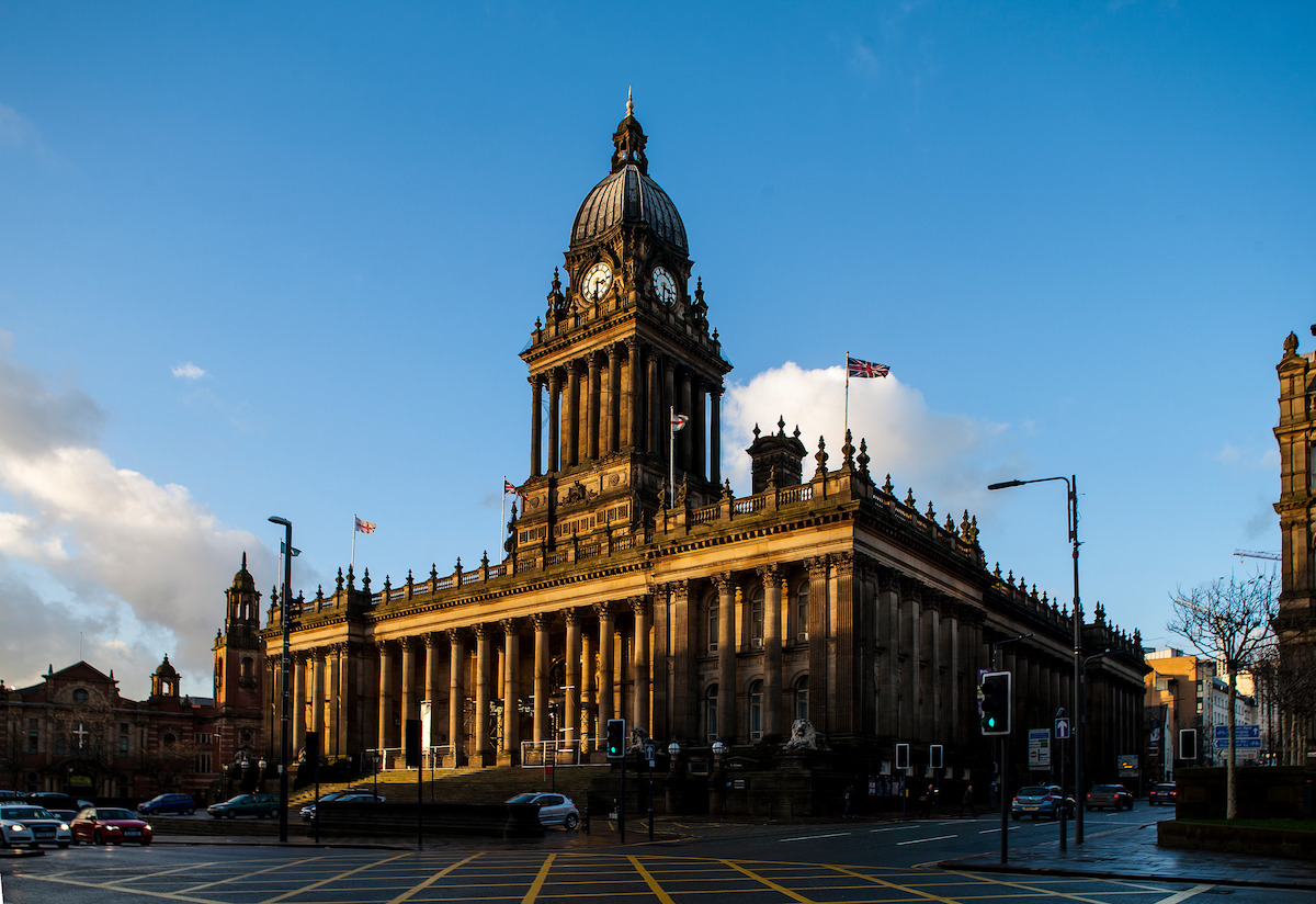 Leeds Town Hall in England
