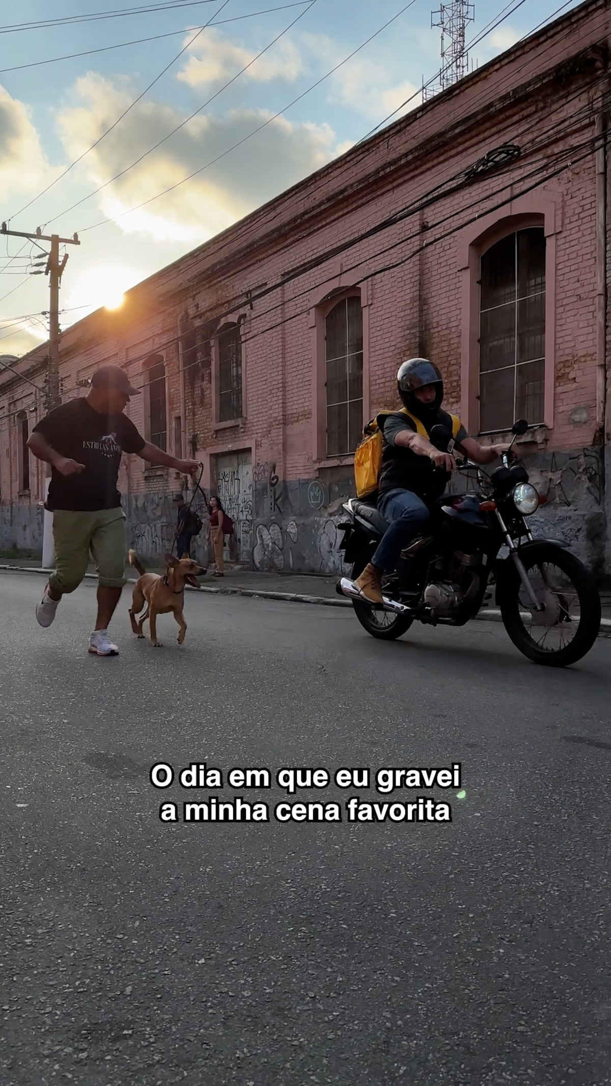 Cena de bastidores do filme 'Caramelo'