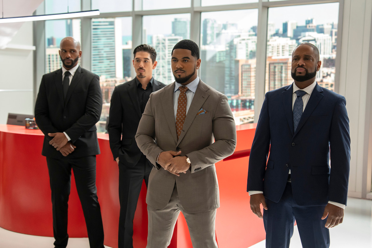 George Middlebrook as Officer Trackson, Bryan Tanaka as Officer Alex, Julian Horton as Roy, Charles Malik Whitfield as Jules in ‘Beauty In Black’ Season 2