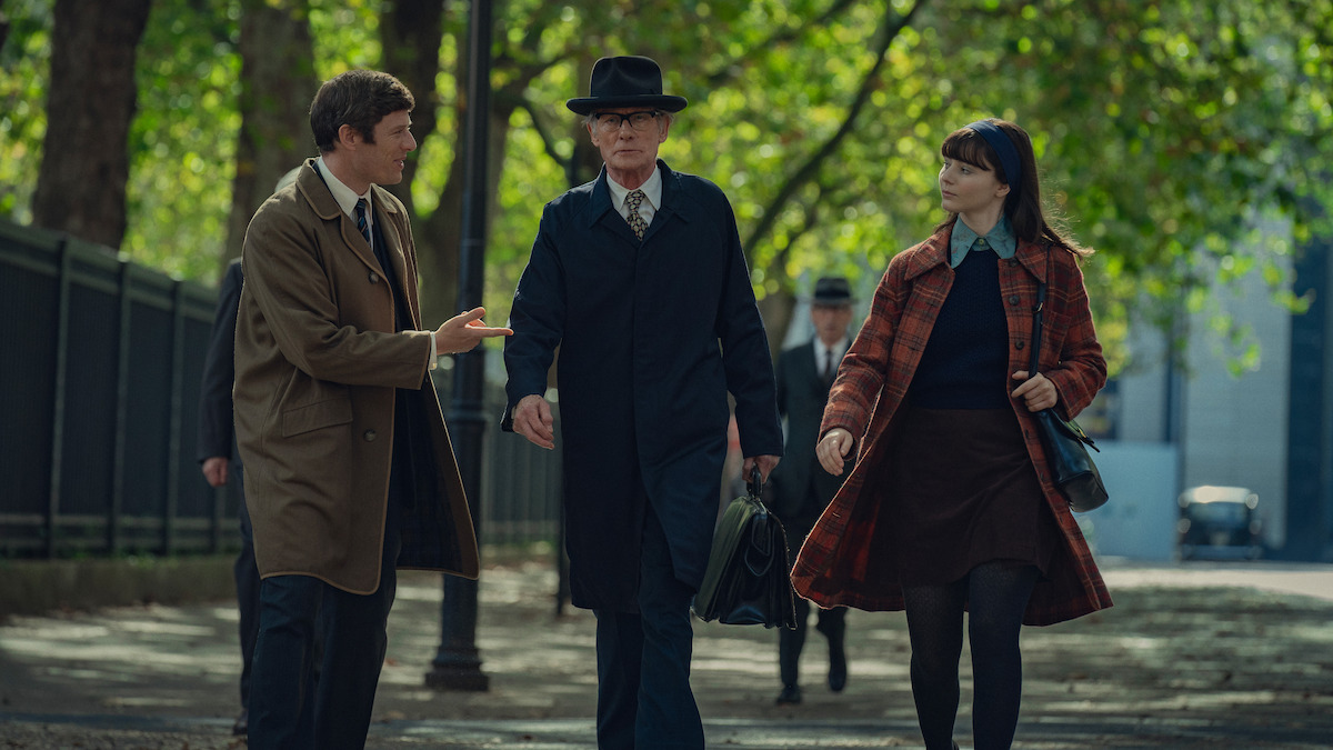 Bill Nighy as Patrick Steptoe, Thomasin McKenzie as Jean Purdy, James Norton as Robert Edwards.