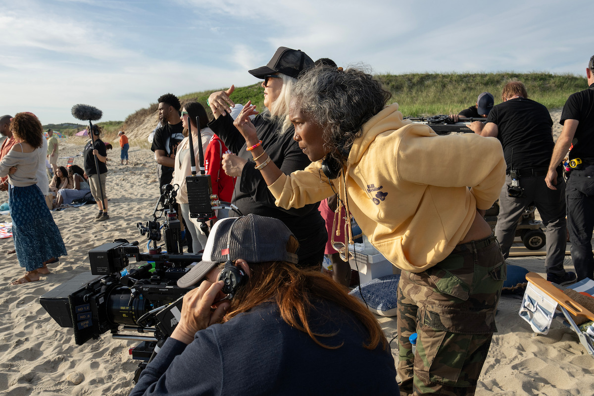 Assistant director Anna Notarides and showrunner, executive producer, and Episode 5 directorMara Brock Akil behind the scenes of ‘Forever’
