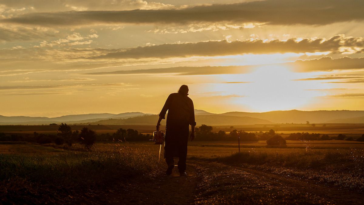 Leatherface walks home in Texas Chainsaw Massacre