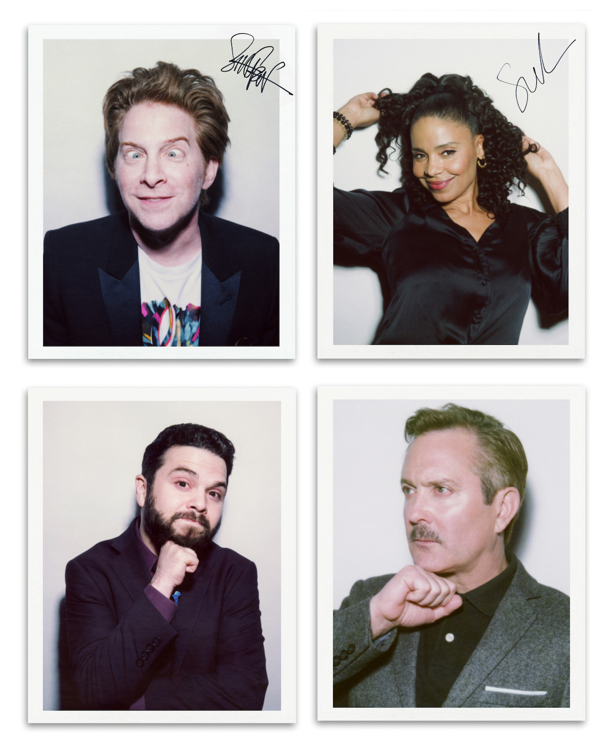 Clockwise from top left: Seth Green, Sanaa Lathan, Thomas Lennon, and Samm Levine