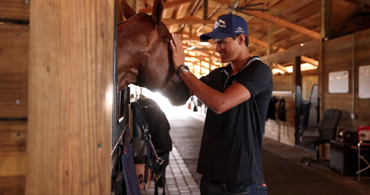 A polo player with his horse