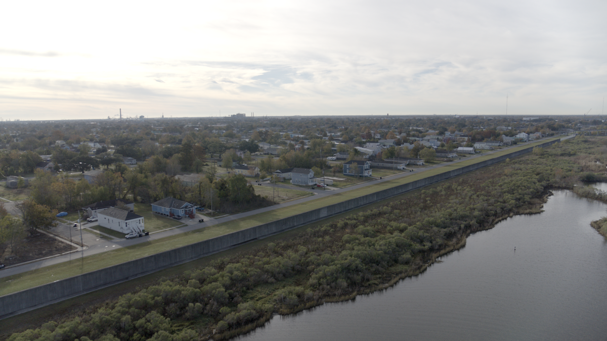 Flooded areas in New Orleans.