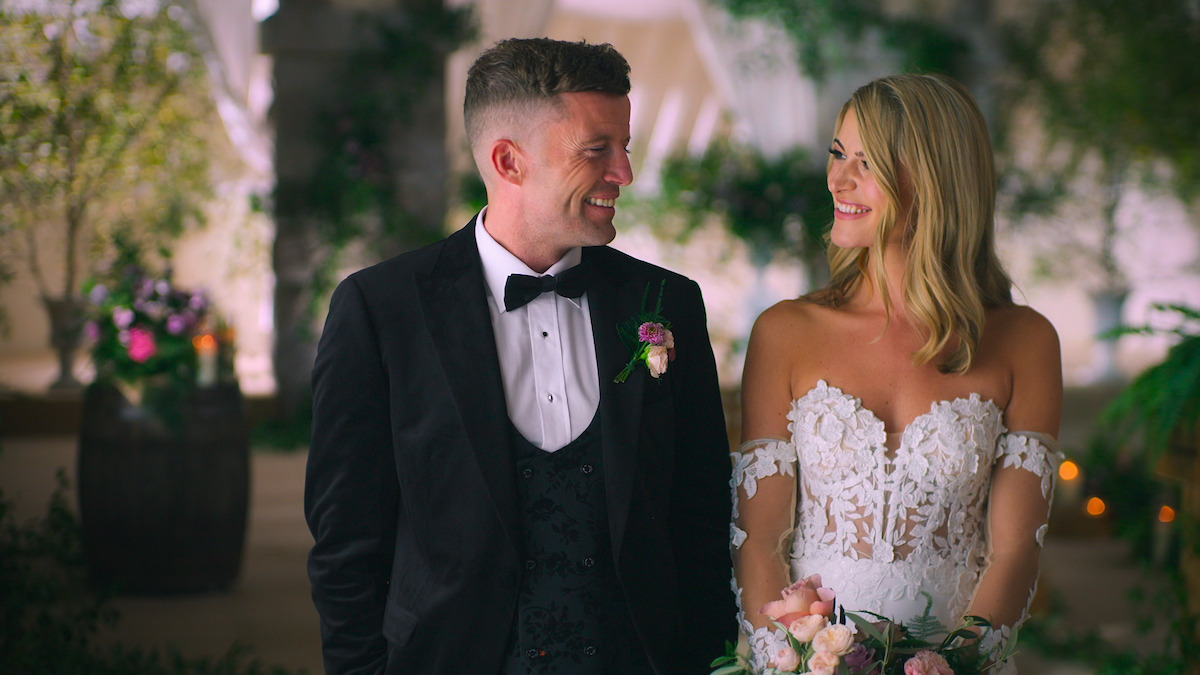 Billy and Ashleigh on their wedding day