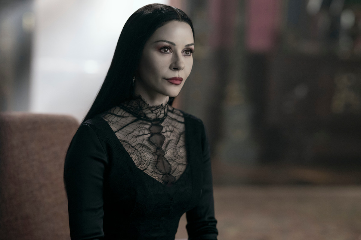 Catherine Zeta-Jones as Morticia Addams in ‘Wednesday’ Season 2.