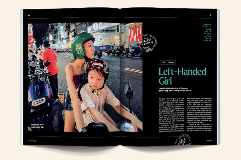 Issue spread of the locations of Left-Handed Girl