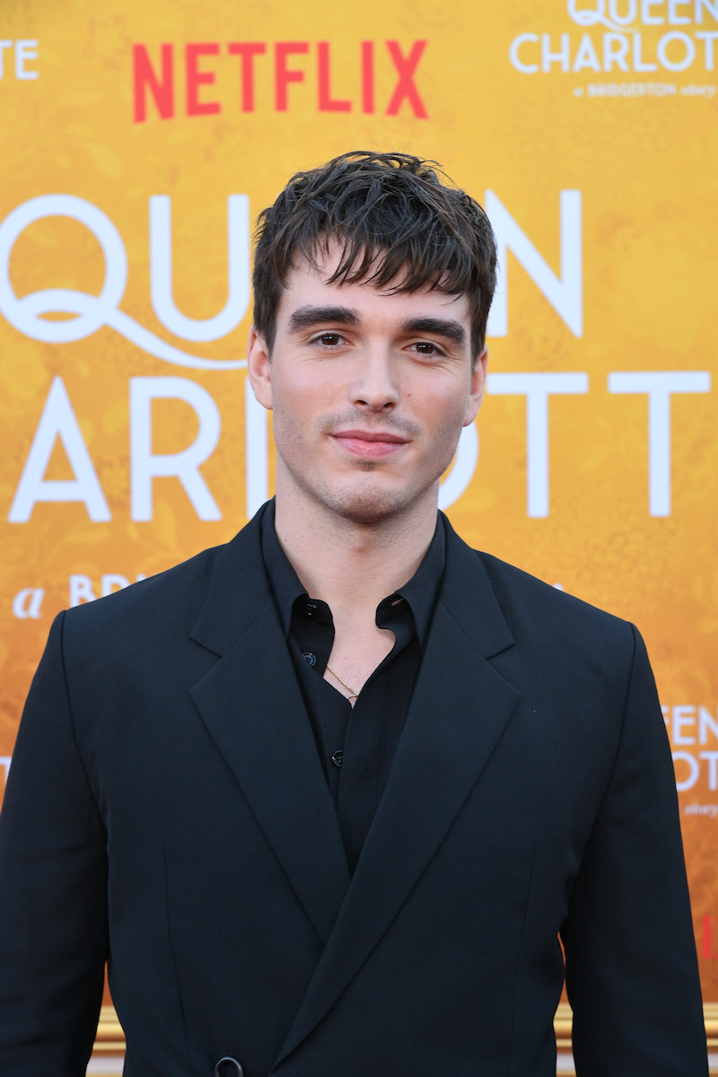 Corey Mylchreest attends Netflix's Queen Charlotte: A Bridgerton Story World Premiere at Regency Village Theatre on April 26, 2023 in Los Angeles, California.