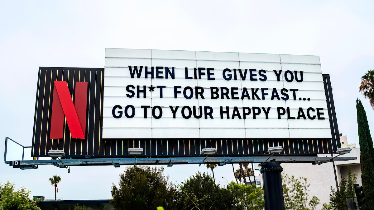 Happy Gilmore 2 Sunset Blvd Marquee - ‘When life gives you sh*t for breakfast… go to your happy place’