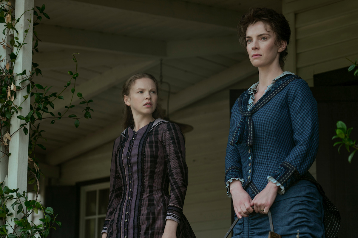 Laura Marcus as Mollie Garfield and Betty Gilpin as Crete Garfield in ‘Death by Lightning.’