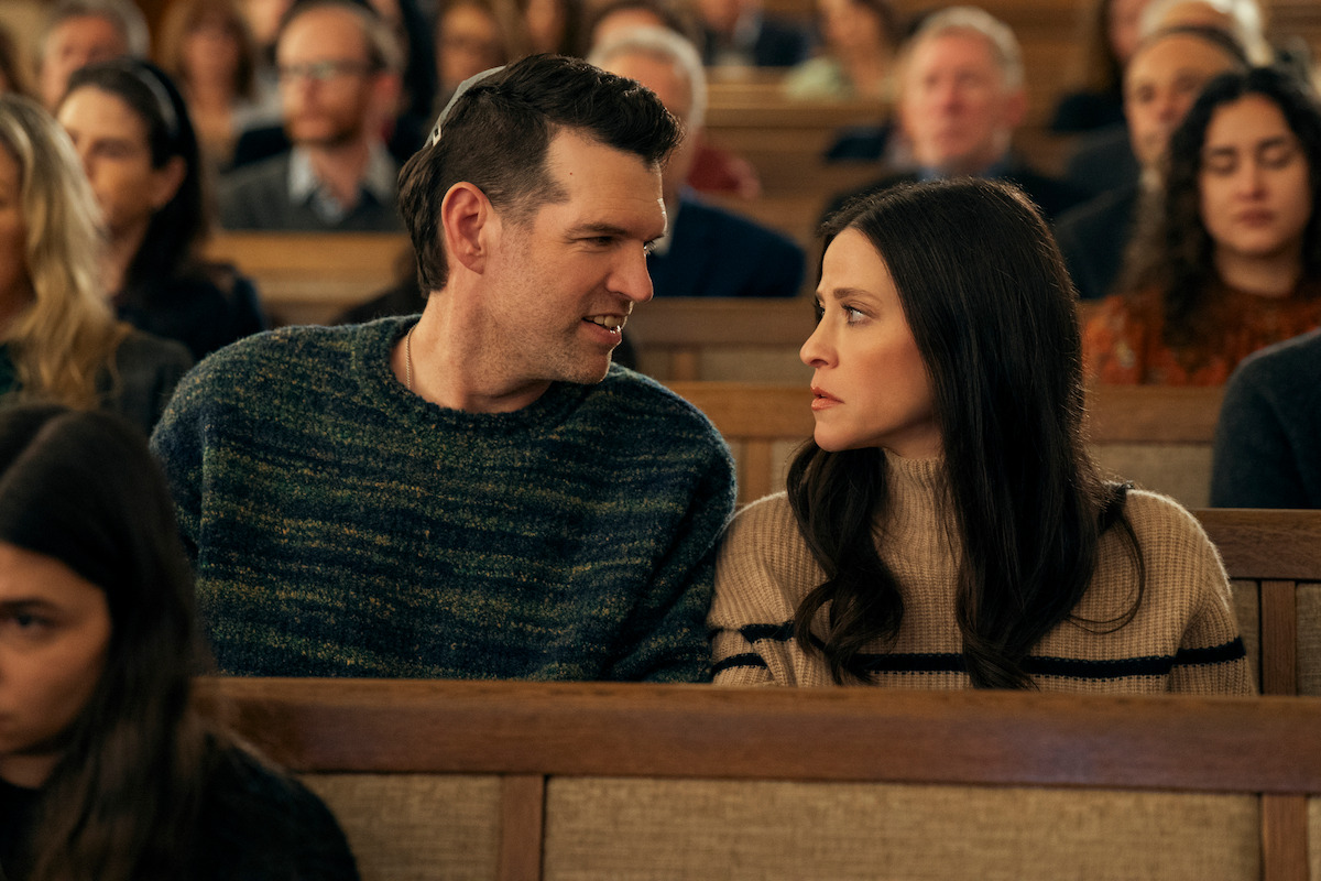 Timothy Simons as Sasha and Jackie Tohn as Esther in ‘Nobody Wants’ Season 2.