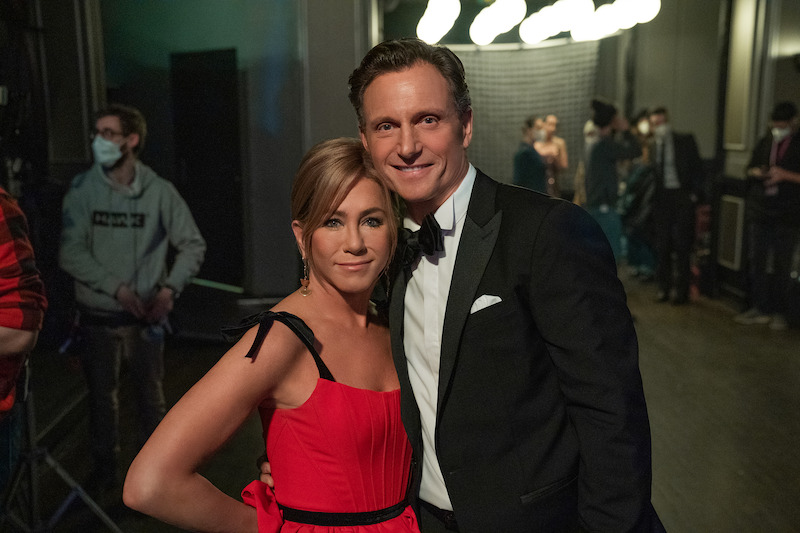 Jennifer Aniston as Audrey Spitz and Tony Goldwyn as Silverfox.