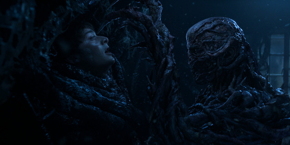 Noah Schnapp as Will Byers and Jamie Campbell Bower as Vecna in ‘Stranger Things 5’