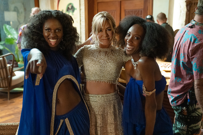 Jodie Turner-Smith as Countess, Jennifer Aniston as Audrey Spitz and Zurin Villanueva as Imani .