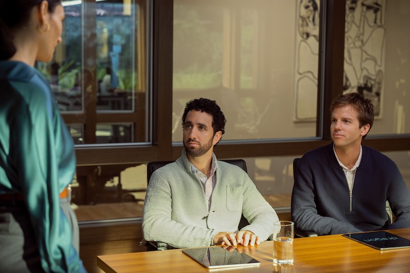 Sian Clifford as Anna, JT Parr as Chaz and Tom Allen as TJ in Season 1 of Unstable. 