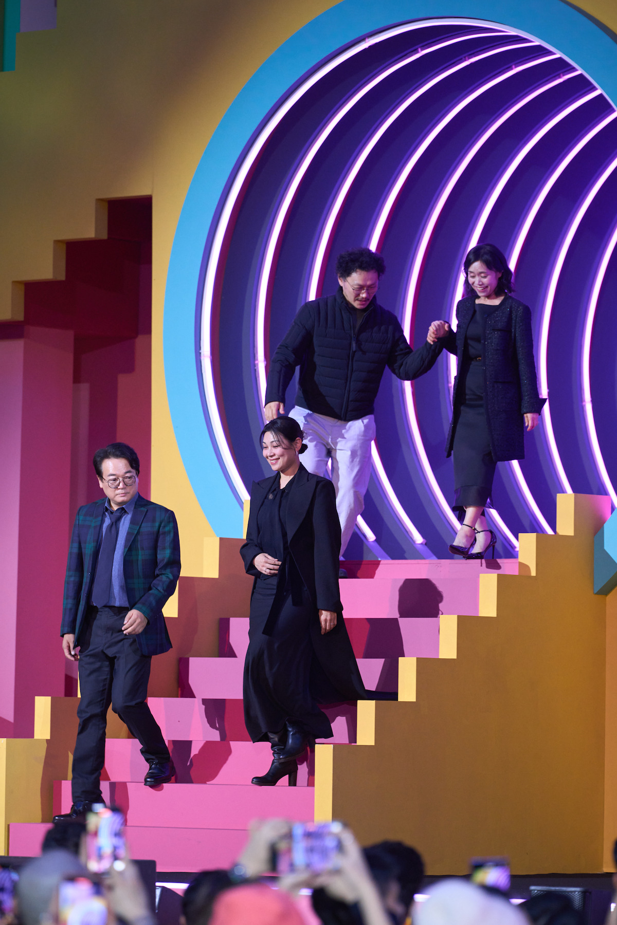Yang Dong-geun, Kang Ae-sim, Lee Seo-hwan, and Chae Kuk-hee at the premiere of Season 2 of ‘Squid Game’