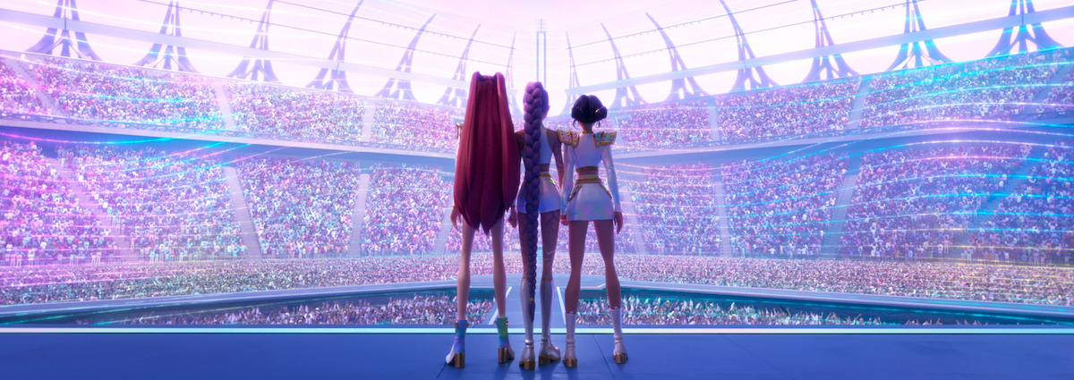 HUNTR/X on stage in ‘KPop Demon Hunters’