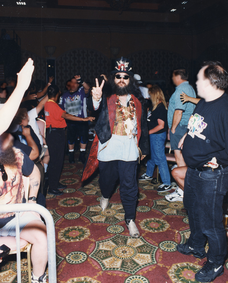 Buffalo Jim loved being greeted by fans at every event he attended. The gold-colored metal vest was a treasured gift.  - ‘Unsolved Mysteries’ Volume 3 Bonus Material - Photos of Buffalo Jim 