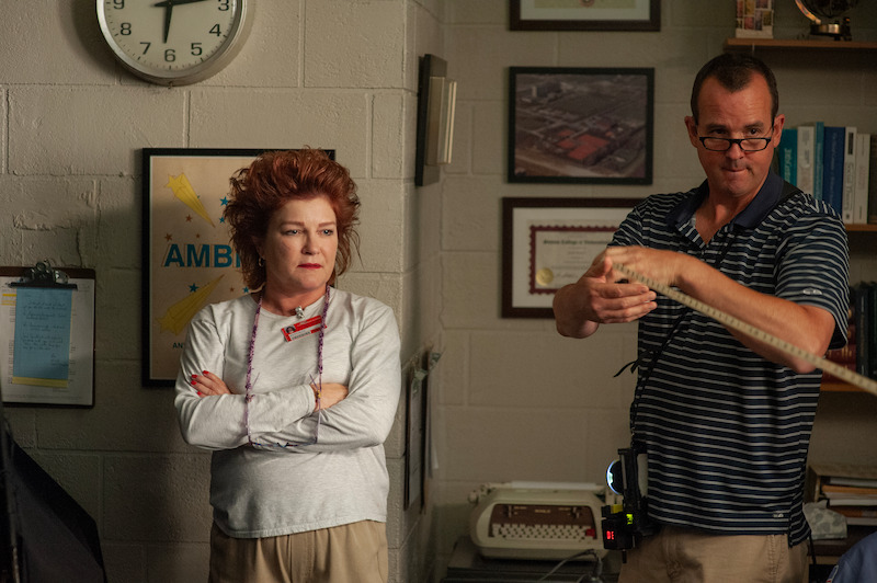 Kate Mulgrew as Galina "Red" on the set of Orange Is The New Black Season 3.