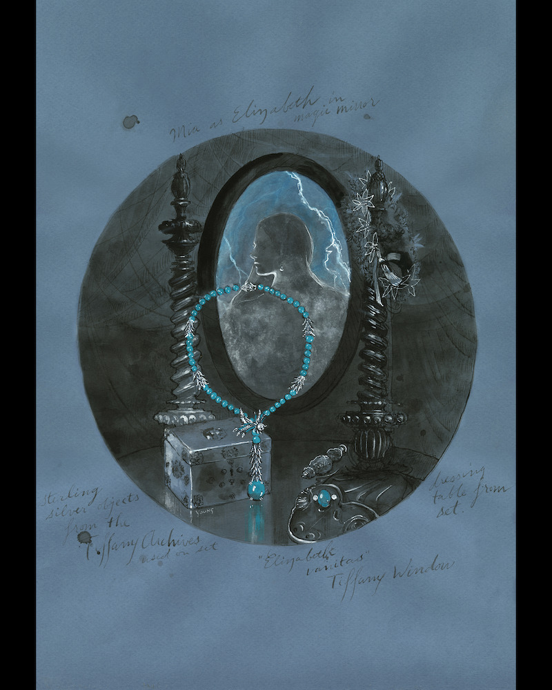 Sketch for the ‘Frankenstein’ Tiffany & Co. window display.