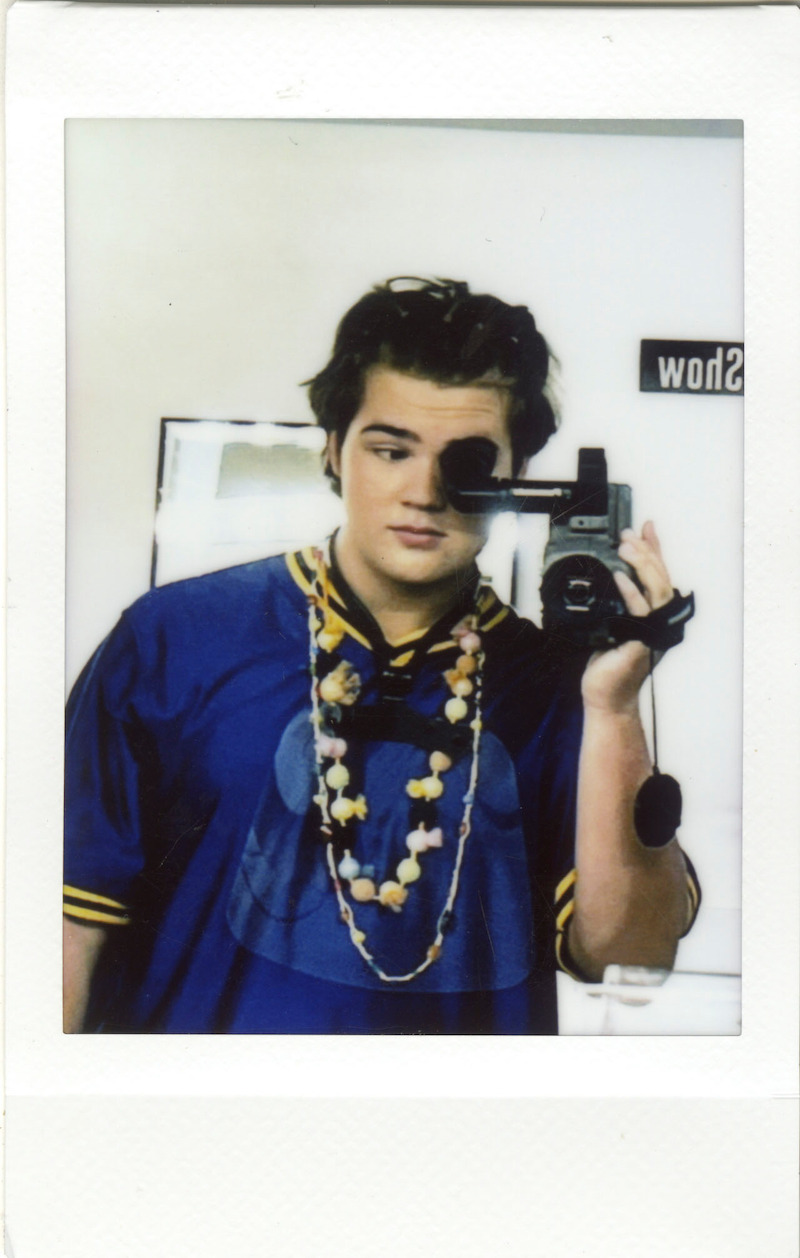 Donovan with a ’90s-era camcorder backstage.