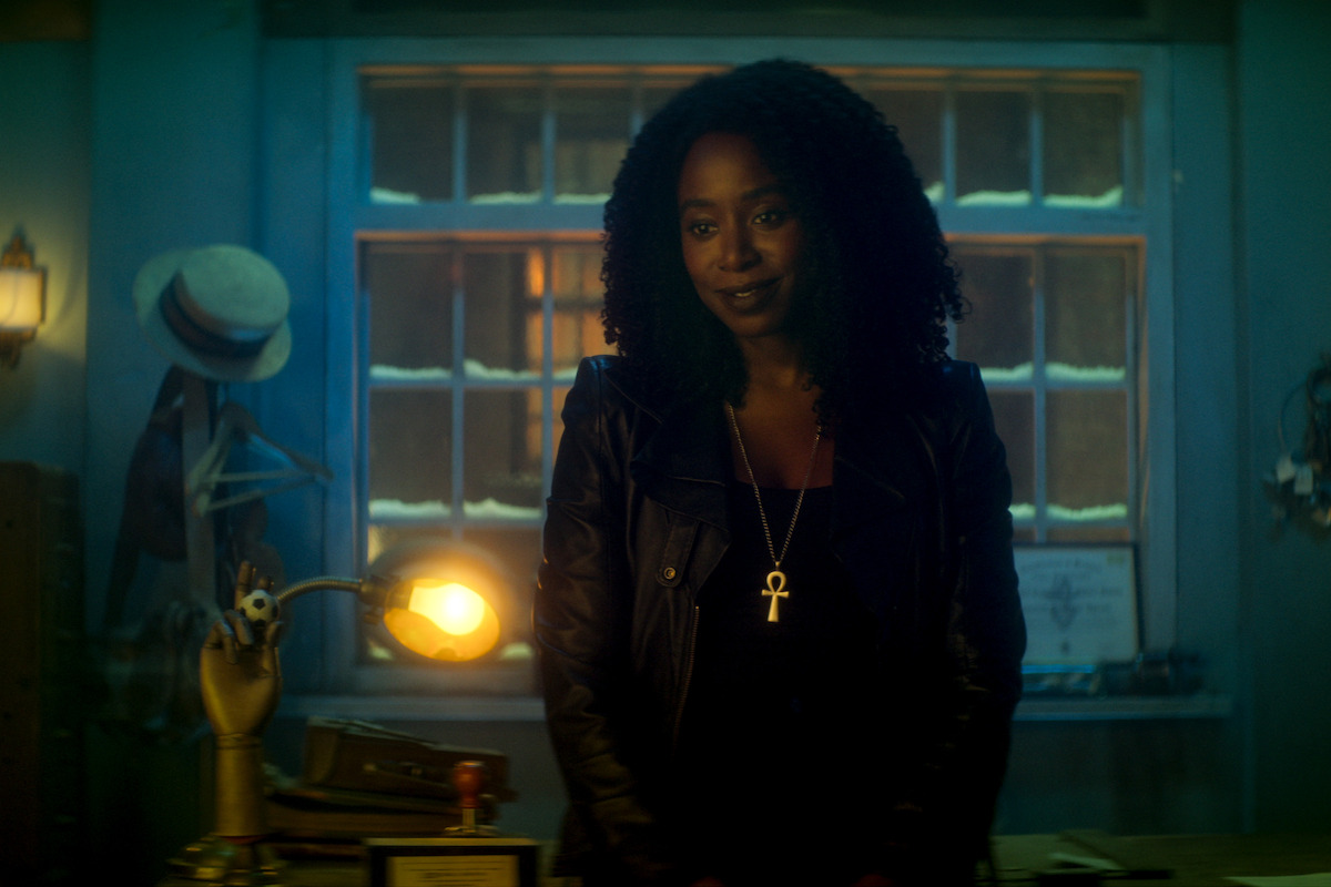 Kirby Howell-Baptiste as Death in episode 1 of DEAD BOY DETECTIVES.