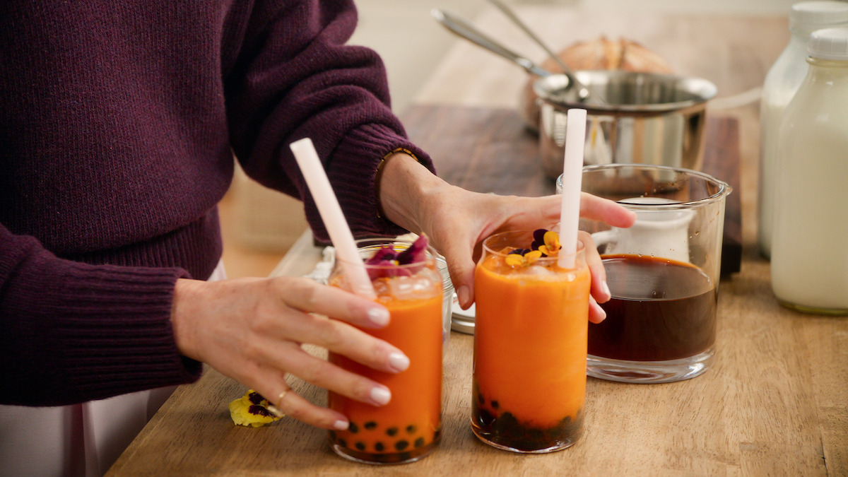 Thai Iced Tea with Boba
