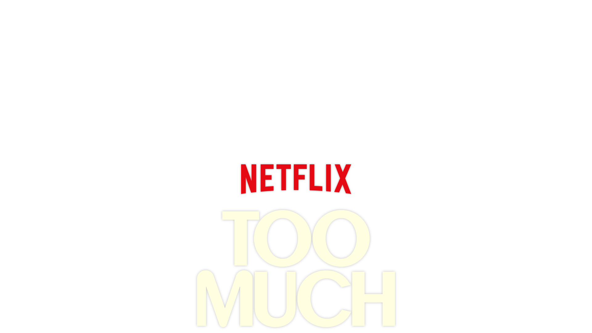 Too Much - the cast sitting on a floating pink, purple and yellow cloud