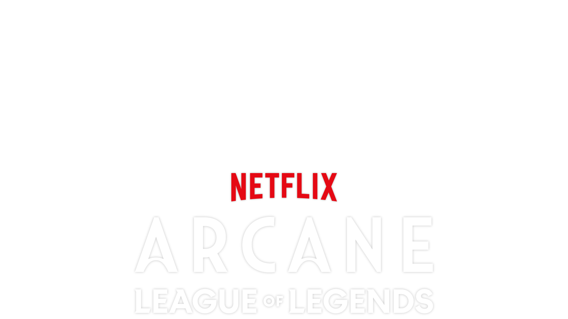 The characters of Arcane on a dark green-blue backdrop. 