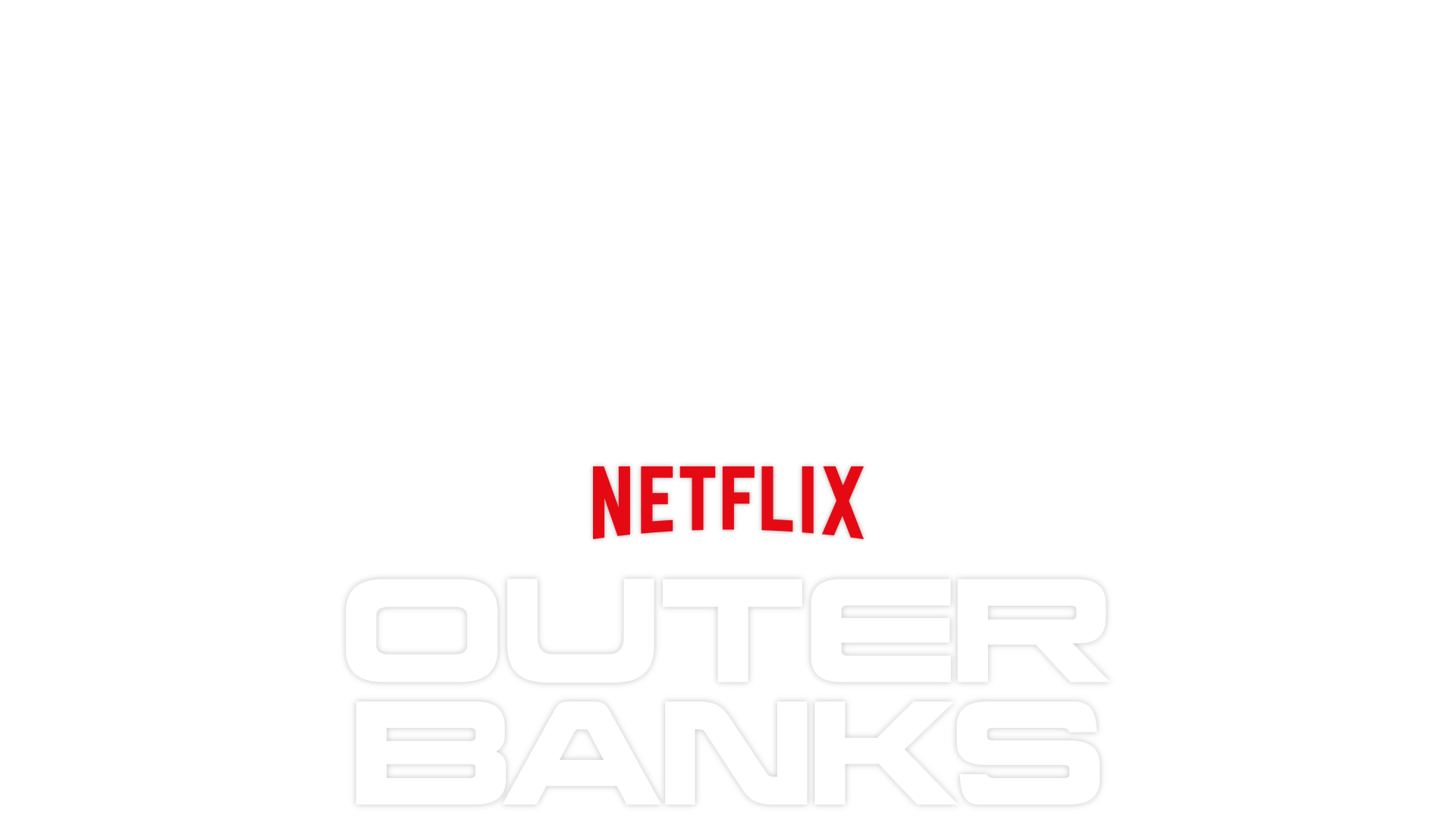 Outer Banks - The cast standing on a beach in front of a sunset